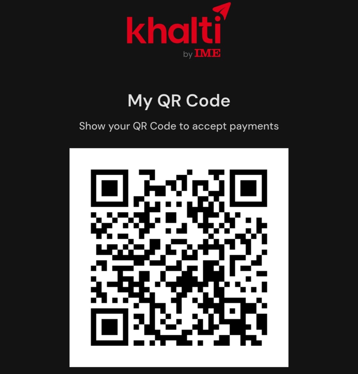Khalti QR Code